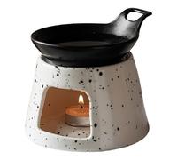 Brûleurs d'huiles essentielles modernes en céramique pour bougie chauffe-plat, diffuseur d'aromathérapie, brûleur à huile amovible en céramique