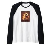 Brûlez des Cascades avec ce Graphique Cool Dirt Bike Manche Raglan