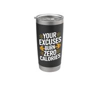 Brûlez zéro calories drôle d'entraînement personnel Gobelet isotherme en acier inoxydable double paroi