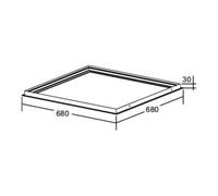 brumberg brumberg Cadre d'encastrement M625 blanc 680 x 680 x 30 mm Quantité:1