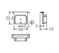 brumberg brumberg Embout de couverture de profil 53066070 blanc plastique Quantité:1