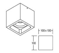 brumberg brumberg LED Downlight en saillie 15W 3000K 1125 lm carré noir Quantité:1