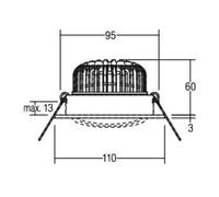 brumberg brumberg Spot encastrable LED 350mA 12395073 blanc mat rond Quantité:1