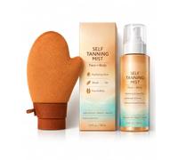 Brume Bronzante Instantanée,Visage Et Corps,Spray Autobronzant | Gant Auto-Bronzant Double Face Avec Le Pouce Gant Autobronzant,Accelerateur De Bronzage,Pour Solarium Et Soleil Extérieur