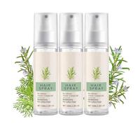 Brume Capillaire Fortifiante à l'Huile de Romarin, Spray Hydratant Sans Rinçage pour Cheveux Secs et Abîmés, Soin Quotidien Réparateur avec Huile de Ricin, Hydratation Profonde (3pc)