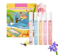 Brume de parfum, vaporisateur de parfum pour cheveux et corps, vaporisateur de parfum frais et fruité durable pour femme, mini brume parfumée format voyage, 5 parfums (40.59.62.68.71)