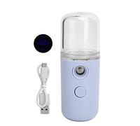 Brume faciale ZPLKKYGR pour peaux grasses, hydratation nomade, brume fine pour hydrater le visage, hydratation intense idéale en voyage, vaporisateur rechargeable USB (Violet clair)