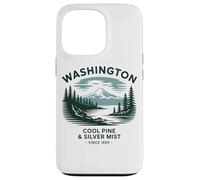 Brume fraîche de pin et d'argent de Washington depuis 1889 Coque pour iPhone 13 Pro