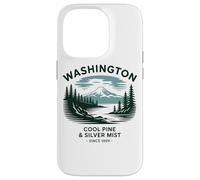 Brume fraîche de pin et d'argent de Washington depuis 1889 Coque pour iPhone 14 Pro