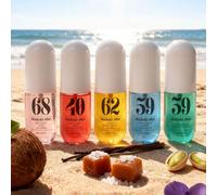 Brume parfumée longue durée du Brésil - Parfum floral gourmand mêlant vanille, pistache, caramel salé, jasmin, orchidée, violette, prune, notes d'agrumes et marines. Idéal pour les journées spa et les