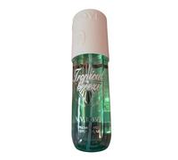 Brume Parfumée Tropical Breeze, 150 ml, Flacon Spray Transparent Vert. Offactive exotique, mangue, fleurs tropicales