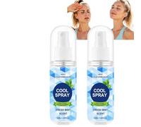 Brume Rafraîchissante Pour Le Corps Pour Un Usage Quotidien - Spray Parfumé À La Menthe Longue Durée Avec Un Refroidissement Doux, Une Brume Pour Le Visage Et Le Corps Adaptée Aux Voyages (2Pcs)