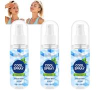 Brume Rafraîchissante Pour Le Corps Pour Un Usage Quotidien - Spray Parfumé À La Menthe Longue Durée Avec Un Refroidissement Doux, Une Brume Pour Le Visage Et Le Corps Adaptée Aux Voyages (3Pcs)