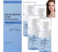 Brume Sérum Booster à l’Acide Hyaluronique, Spray Hydratant Visage pour une Hydratation Intense et un Aspect Repulpé, Brume Légère pour une Peau Lisse et Lumineuse, 30 ml (4pcs)