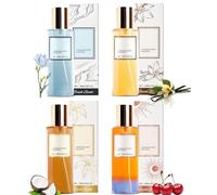 Brume Vanille,Brume Parfumée,Parfum Vanille Femme,Vanille Body Spray,Spray Brume Parfumée Corps Pour Femme,Eau De Toilette Spray,Spray Corporel Goût De Fleurs Et De Fruits (4PC)