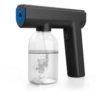 Brumisateur de désinfectant Démarrage à une touche Pulvérisateur de brume portable à atomisation ultra-fine Pistolet de pulvérisation amélioré à 6 lampes à lumière bleue avec bouilloire Type-C Spray d