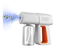 Brumisateur désinfectant sans fil - Pulvérisateur électrostatique portatif de 380 ml avec lumière bleue | Rechargeable par USB-C pour la maison, les bureaux et les environnements d'animaux domestiques