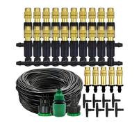 Brumisateur Terrasse Exterieur Kit D’Irrigation Système de Brumisateur Extérieur Système de Refroidissement Extérieur Parbrumisateur pour Terrasse Brume Jardin Serre été Piscine Parasols