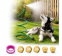 Brumisateurs debout pour terrasse extérieure de 193 cm, système de brumisation multidirectionnel à 3 voies, brumisateur portable pour terrasse, barbecue, piscine, jardin, bain d'oiseaux (vert)
