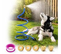 Brumisateurs debout pour terrasse extérieure de 193 cm, système de brumisation multidirectionnel à 3 voies, brumisateur portable pour terrasse, barbecue, piscine, jardin, bain d'oiseaux (bleu)