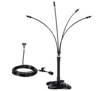 Brumisateurs debout pour terrasse extérieure, système de brumisation portable à hauteur réglable avec conduite d'eau de 26 pieds, brumisateurs d'eau flexibles pour le refroidissement extérieur - Mo