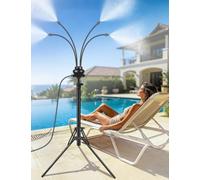 Brumisateurs Debout pour terrasse extérieure, système de brumisation réglable en Hauteur pour Refroidir la terrasse extérieure, Brume d'eau Portable pour Jouer à la Brume, Jardin