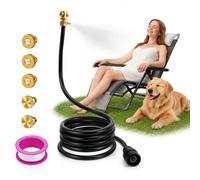 Brumisateurs debout pour terrasse extérieure, système de refroidissement portable pour patio, barbecue, piscine, jardin, bain d'oiseaux, bronzage, plantes, arroseur de brume réglable pour le