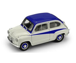 BRUMM 1/43 ÉPOQUE FIAT ABARTH 750 1956 GRIS BLEU MODÈLE STATIQUE DIECAST