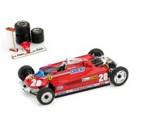 Brumm - R368T - Voiture Miniature - Ferrari 126 CK turbo- GP Montecarlo 1981 - Version transport - Echelle 1/43
