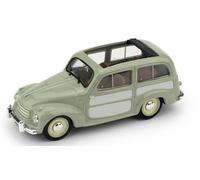 Fiat 500C Belvedere Toit Ouvrant Vert Clair 1951 1:43 Modèle R028-01 BRUMM