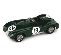 BRUMM 1/43 JAGUAR C TYPE 19 LE MANS 1953 BLANCOHEAD STEWART MODÈLE STATIQUE