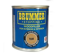 Brummer Mastic pour bois de teck 250 g - 2 tailles et nuances assorties | Idéal pour les réparations et restaurations de bois