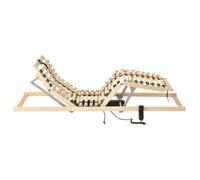 Brun 80 x 200 cm - Sommier à lattes - tête réglable - Meuble de Chambre électrique - matelas non inclus - avec 7 zones 80x200 cm