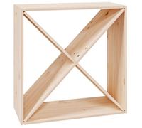 Brun Armoire à vin/Porte Bouteille - CLARENCE - 62x25x62 cm Bois de pin massif LV1162