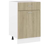 (Brun)Armoire de plancher à tiroir,Buffet bas - Espace rangement optimal, ""Lyon"" Chêne sonoma 123600