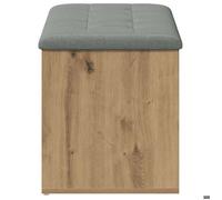 (Brun)Banc de couloir - Banc de rangement - Chêne artisanal 102x42x45 cm Bois d'ingénierie - pour maison@FR130779