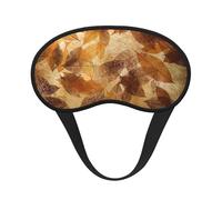 Brun beige feuilles d'or lin d'automne,Masques de sommeil occultants, cache-yeux couvrants, masques de sommeil anti-lumière