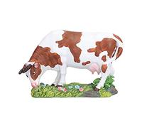 Brun Blanc Vache Figurines Animal Sculpture Résine Artisanat Décor À La Maison Ferme Bonsaï Décorations (Abaisser la Vache)