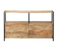 Brun Buffet de rangement - SOLOMOON - Commode salon - 110x35x65 cm - Bois de manguier massif FR4207