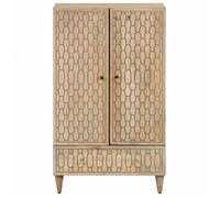 Brun Buffet de rangement - SOLOMOON - Commode salon - 60x33x100 cm - bois de manguier massif FR4631