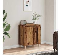 Brun Buffet de rangement - SOLOMOON - Commode salon - vieux bois 60x35x70 cm - bois d'ingénierie FR7334