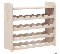 Brun Casier à vin - CLARENCE - Porte-Bouteilles - et panneau supérieur 67,5x25x60 cm bois pin massif LV176