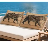 Brun Coussin Exterieur Impermeable Housse Coussin 50x60 cm Lot de 2 Animal Coussins Couvre automne Décoratives Taie Oreiller Velour Double Face à Motif Pour Taie d'oreiller pour Salon Canapé qq-579