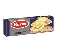 BRUN GAUFRETTE GOÛT VANILLE 146G, LU BRUN, LOT DE 4