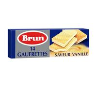 BRUN - Gaufrettes Fourrées à la Vanille - Recette Traditionnelle - Le paquet de 14 biscuits - 146 g - Le Lot De 5