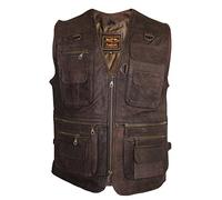 Brun Gilet en Cuir (S)