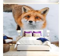 Brun Papier Peint 300x210 cm Renard des neiges animal Panoramique 3D Poster Geant Mural Photo Muraux Pour Salon Chambre à Coucher Maison Décoration Intérieure Moderne