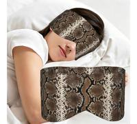 Brun peau de serpent, Masque de sommeil pour la maison, les voyages et le travail posté, couvrant entièrement les yeux et bloquant la lumière
