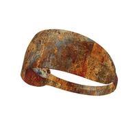 Brun Rouille métal coloré rouillé,Bandeau de Sport Unisexe, Bandeau élastique Multi-usages pour Cheveux