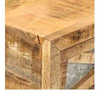 Brun Table console - CLARENCE - Meuble couloir - 110x30x76 cm - Bois de manguier massif CC335